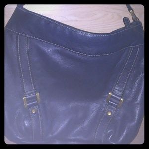 Wilsons_Leather_Navy Blue Shoulder Bag